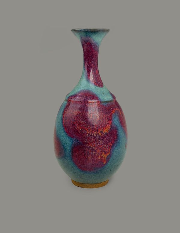 Song China blue magenta spot glazed vase