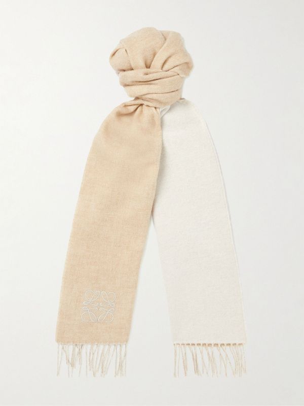 Loewe Two-Tone Wool and Cashmere Scarf