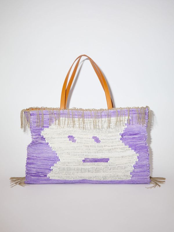 Acne Studios Purple Woven Tote Bag