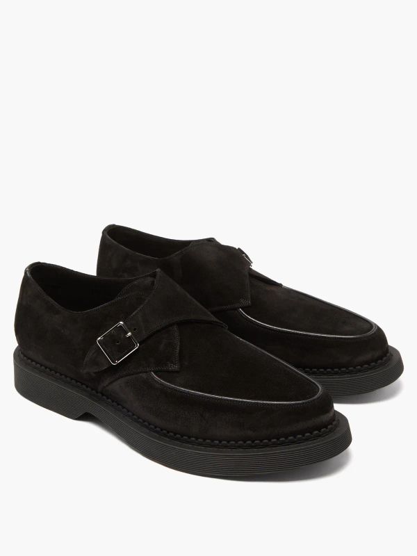 Saint Laurent Anthony suede monk shoes