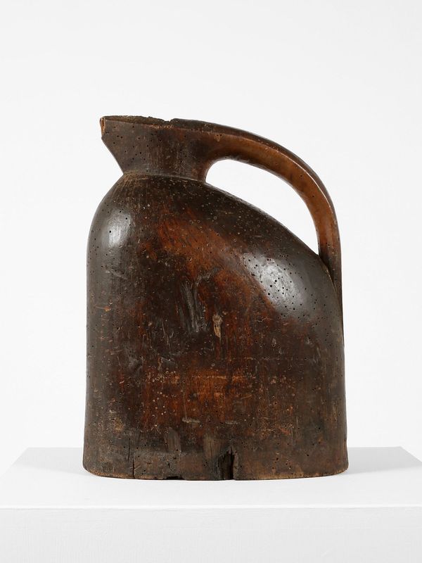 French carved walnut folk art pitcher c. 1870