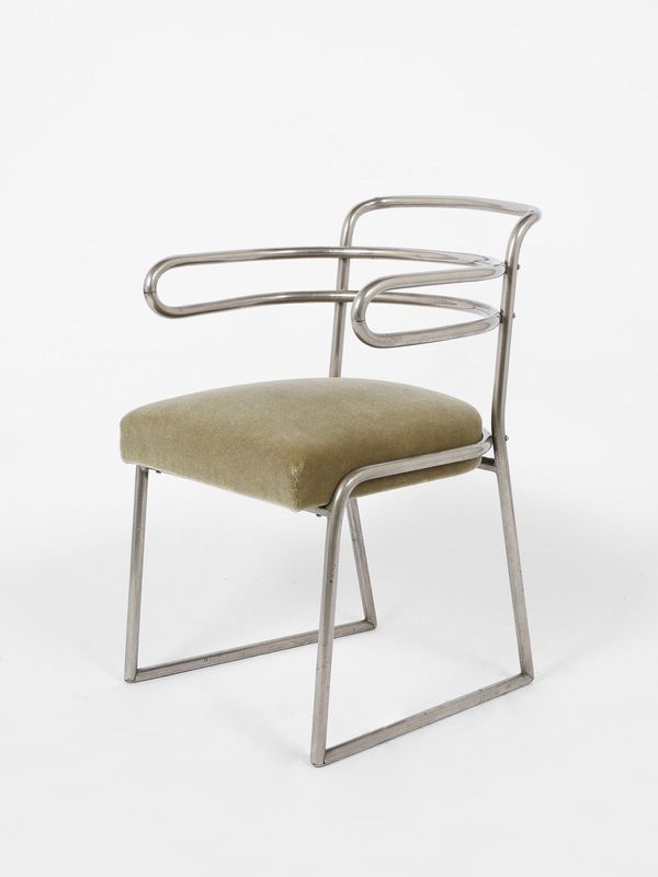 Louis Sognot Modernist Steel Armchair