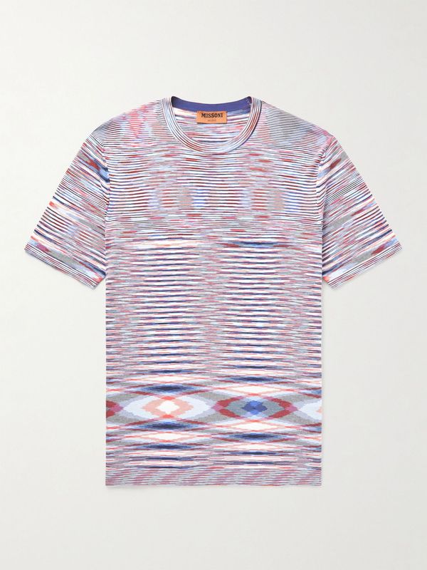 Missoni Blue Woven Space Dyed T-Shirt