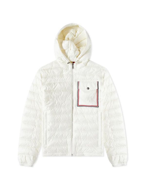 Moncler Lihou Off White Hooded Down Jacket
