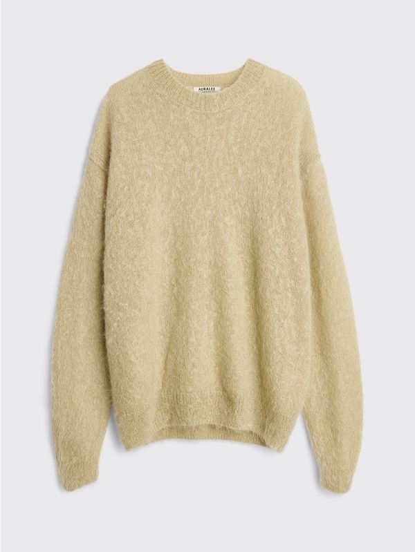 Auralee brushed super kid mohair knit P/O sweater