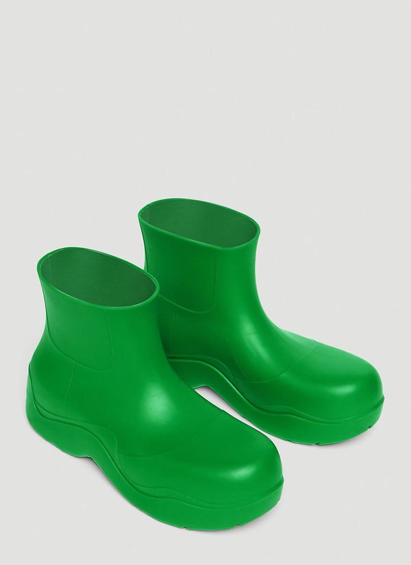 Bottega Veneta Mens Green Puddle Boots
