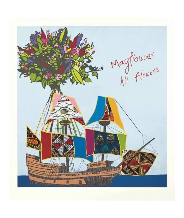 Yinka Shonibare, Mayflower, all flowers (2019) print