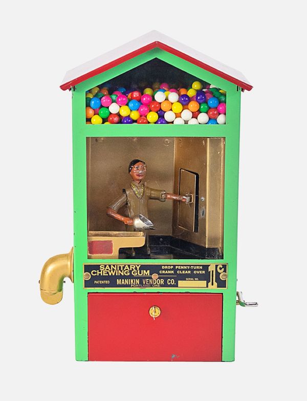Manikin Bubblegum Vending Machine, 1929