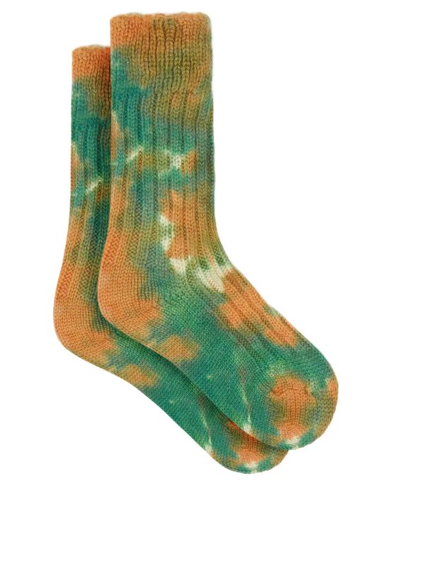 The Elder Statesman tie-dye cashmere socks
