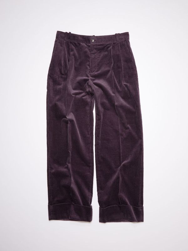 Acne Studios Aubergine Purple Corduroy Trousers
