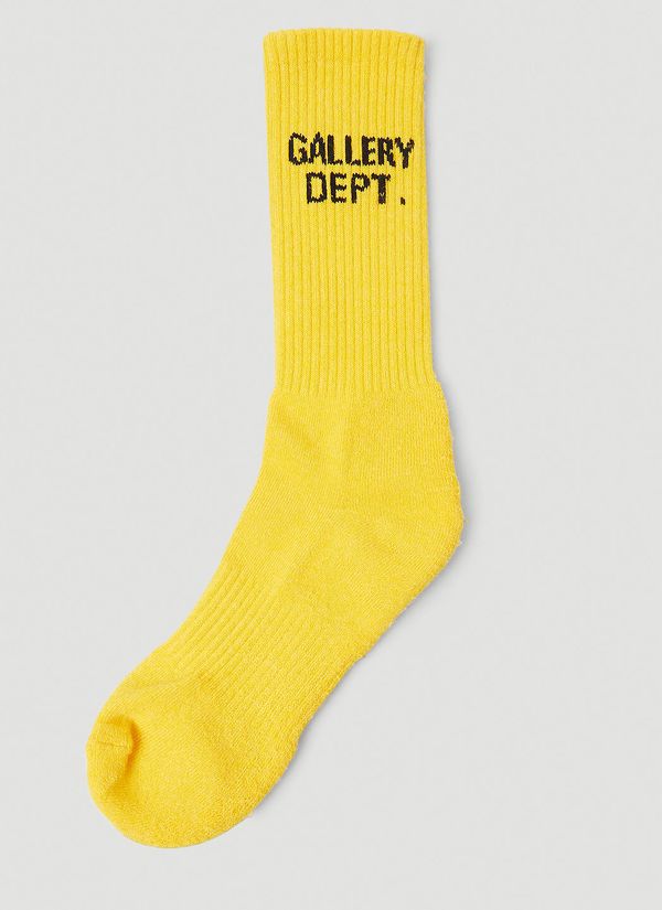 Gallery Dept. Yellow Men's Logo Socks