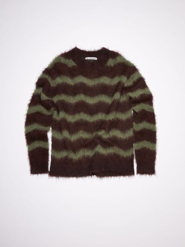 Acne Studios striped fuzzy sweater