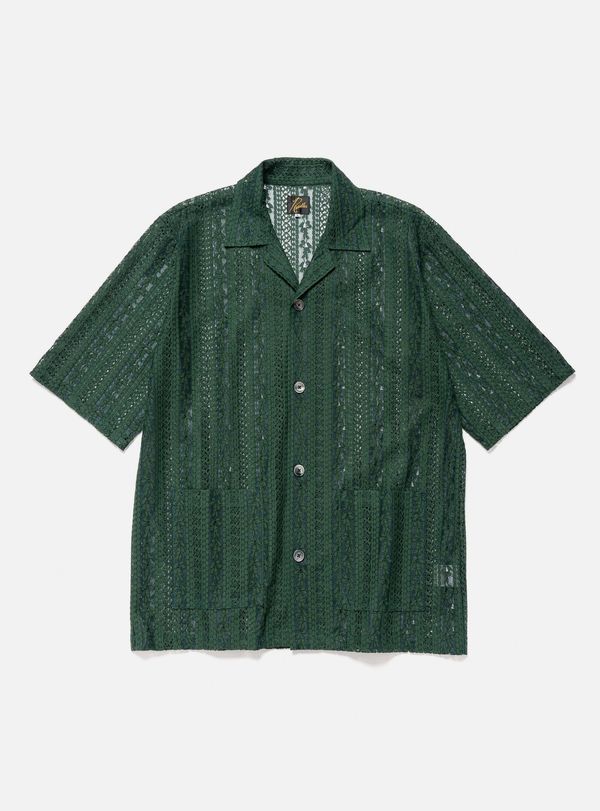 Needles Lace Cabana Shirt C/PE/R Cloth Green