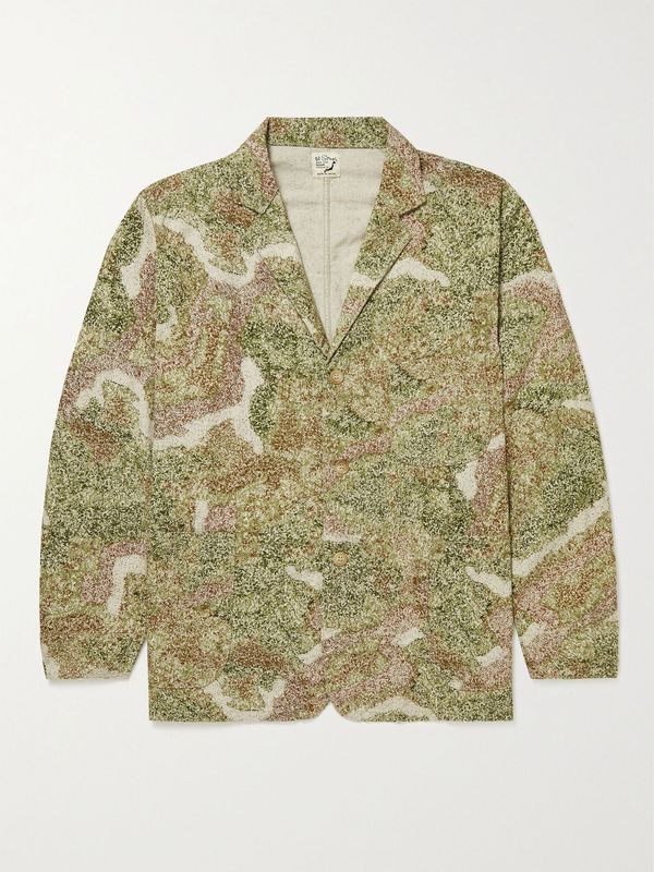 OrSlow Green Printed Floral Camo Canvas Jacket